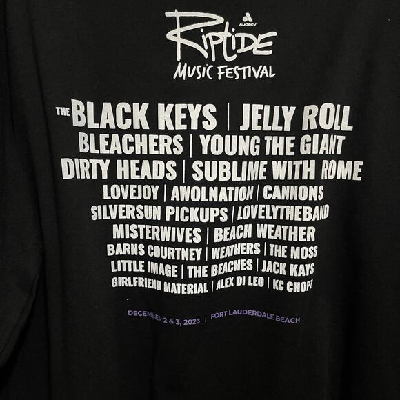 Riptide Music Festival Hoodie Adult L Jellyroll Black Keys Sublime 2003 FLorida - Picture 4 of 9
